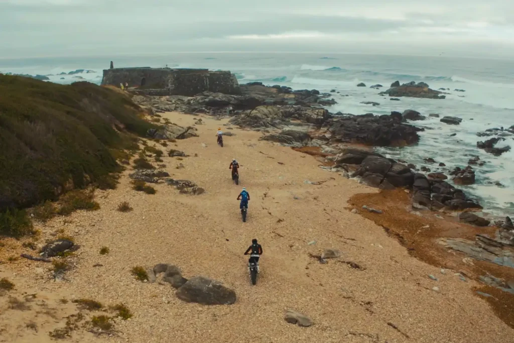 Atlantic coast landscape and trails in Portugal